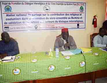 Atelier national sur la contribution des religieux et coutumiers à la promotion du Vivre-ensemble au Burkina Faso